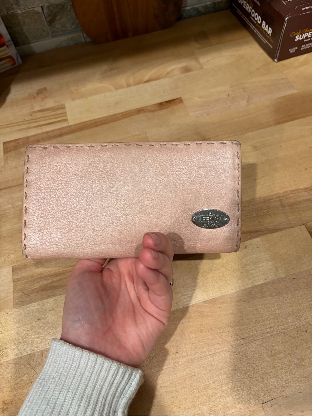 Fendi Pink Leather Continental Wallet